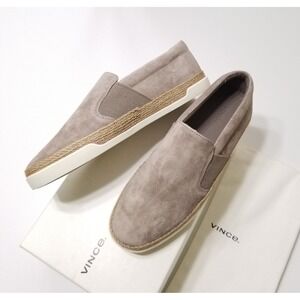 NIB Vince Johan Suede Slip On Sneakers in Light Woodsmoke Size 7.5, 8.5 $225